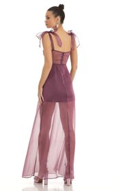 Picture thumb Tia Shoulder Bow A-Line Illusion Maxi Dress in Purple. Source: https://media.lucyinthesky.com/data/Jan23/170xAUTO/f2b9ce8d-6d9b-4df5-8d07-0c5bd022e5fe.jpg