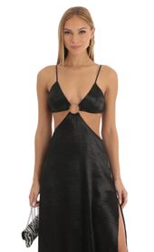 Picture thumb Capri Satin Cutout Maxi Dress in Black. Source: https://media.lucyinthesky.com/data/Jan23/170xAUTO/f806435c-fd64-425b-bb41-1cc2b835b45c.jpg