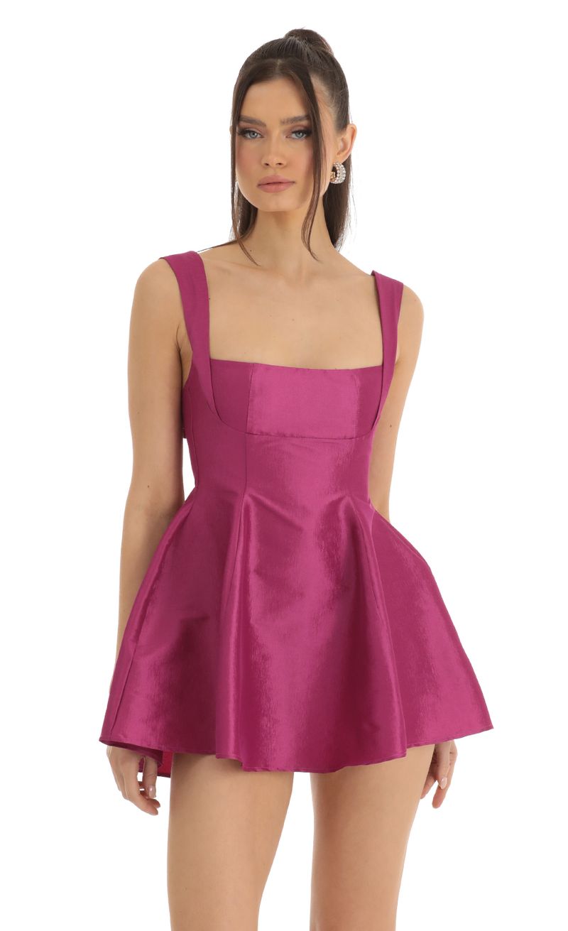 Picture Foxie Fit and Flare Dress in Pink. Source: https://media.lucyinthesky.com/data/Jan23/800xAUTO/ffceddc3-93d2-4f97-9428-774e4135e35e.jpg