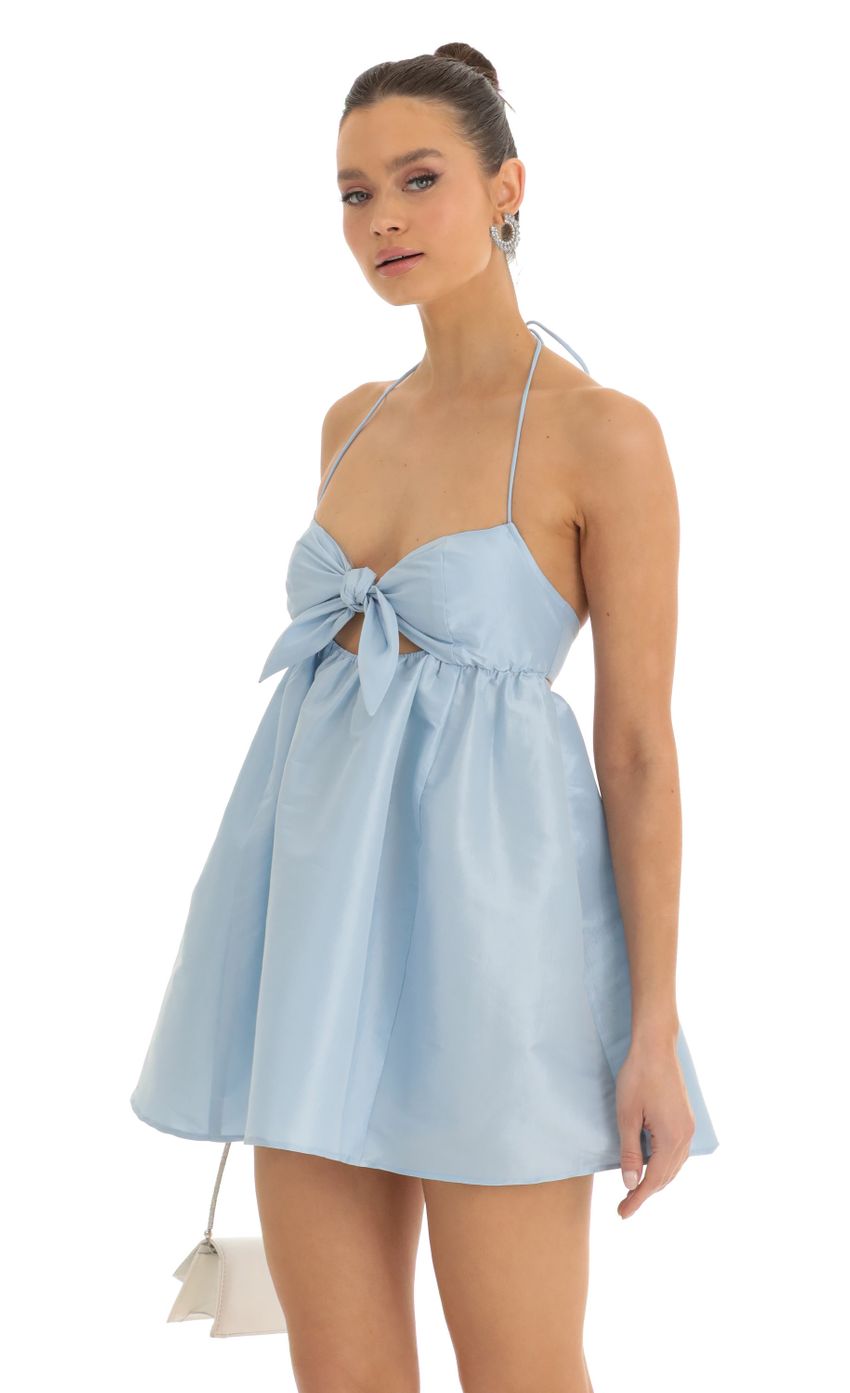 Picture Bellamy Front Tie Baby Doll Dress in Baby Blue. Source: https://media.lucyinthesky.com/data/Jan23/850xAUTO/3493d87e-5ce2-4f4e-a05a-6eb415e937fe.jpg