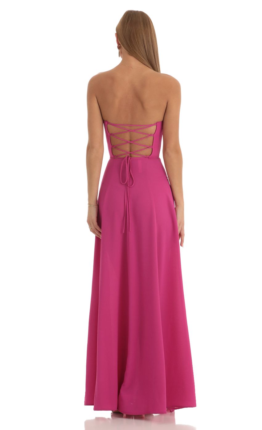 Picture Julissa Sequin Bust Crepe Maxi Dress in Hot Pink. Source: https://media.lucyinthesky.com/data/Jan23/850xAUTO/3ed03685-dc4d-4a46-9c07-42321ce83609.jpg