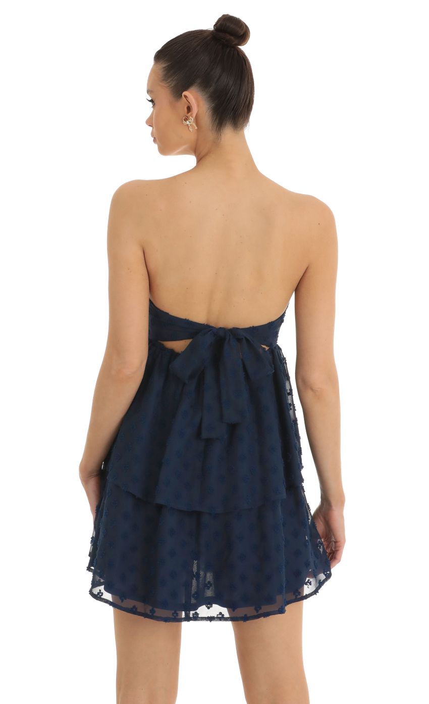 Picture Yvette Dotted Chiffon Baby Doll Dress in Navy. Source: https://media.lucyinthesky.com/data/Jan23/850xAUTO/74182808-b3f0-4ce0-b561-b51af4344107.jpg