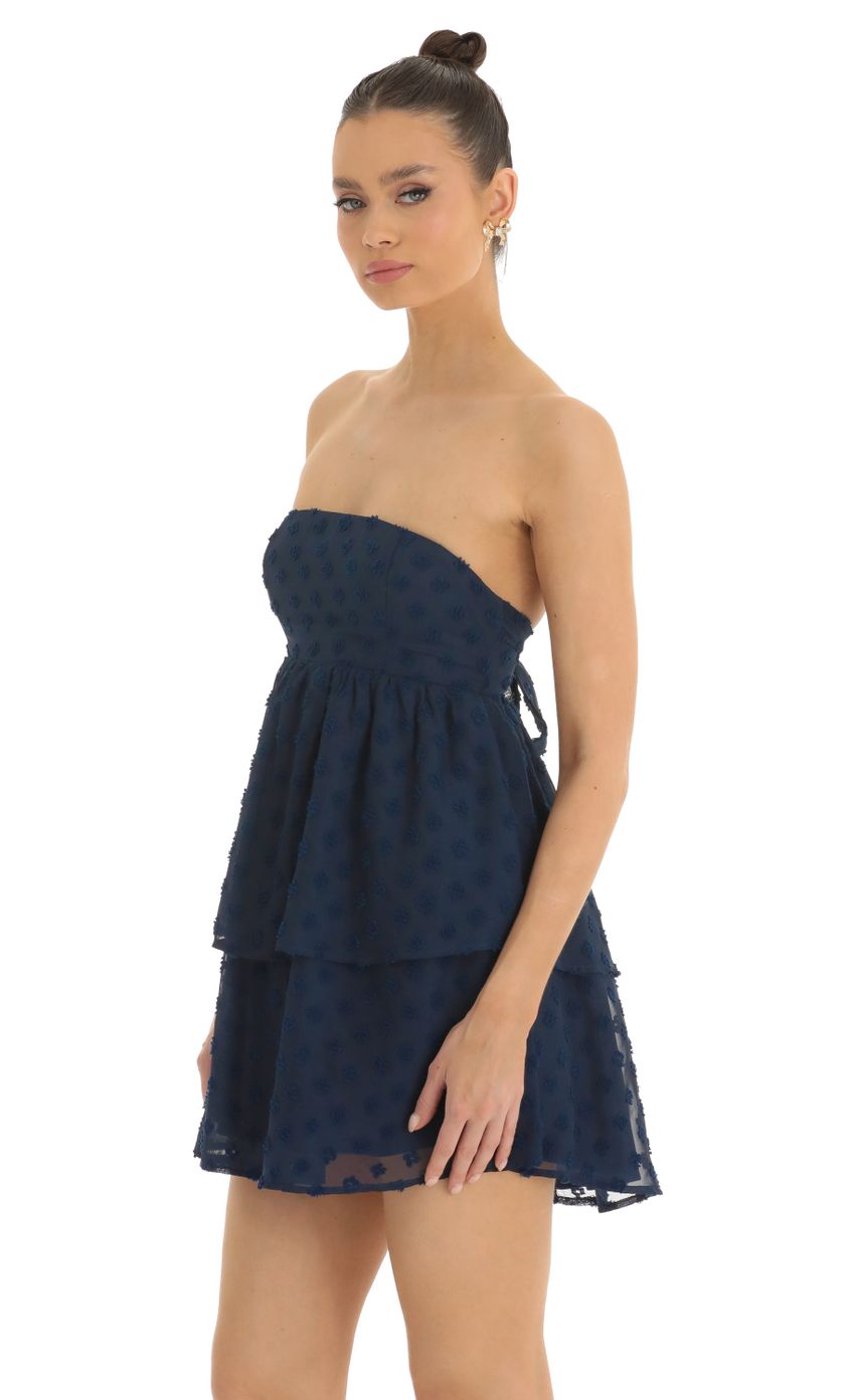 Picture Yvette Dotted Chiffon Baby Doll Dress in Navy. Source: https://media.lucyinthesky.com/data/Jan23/850xAUTO/75c8218b-5ffe-4551-9b6f-002a5244a4d2.jpg