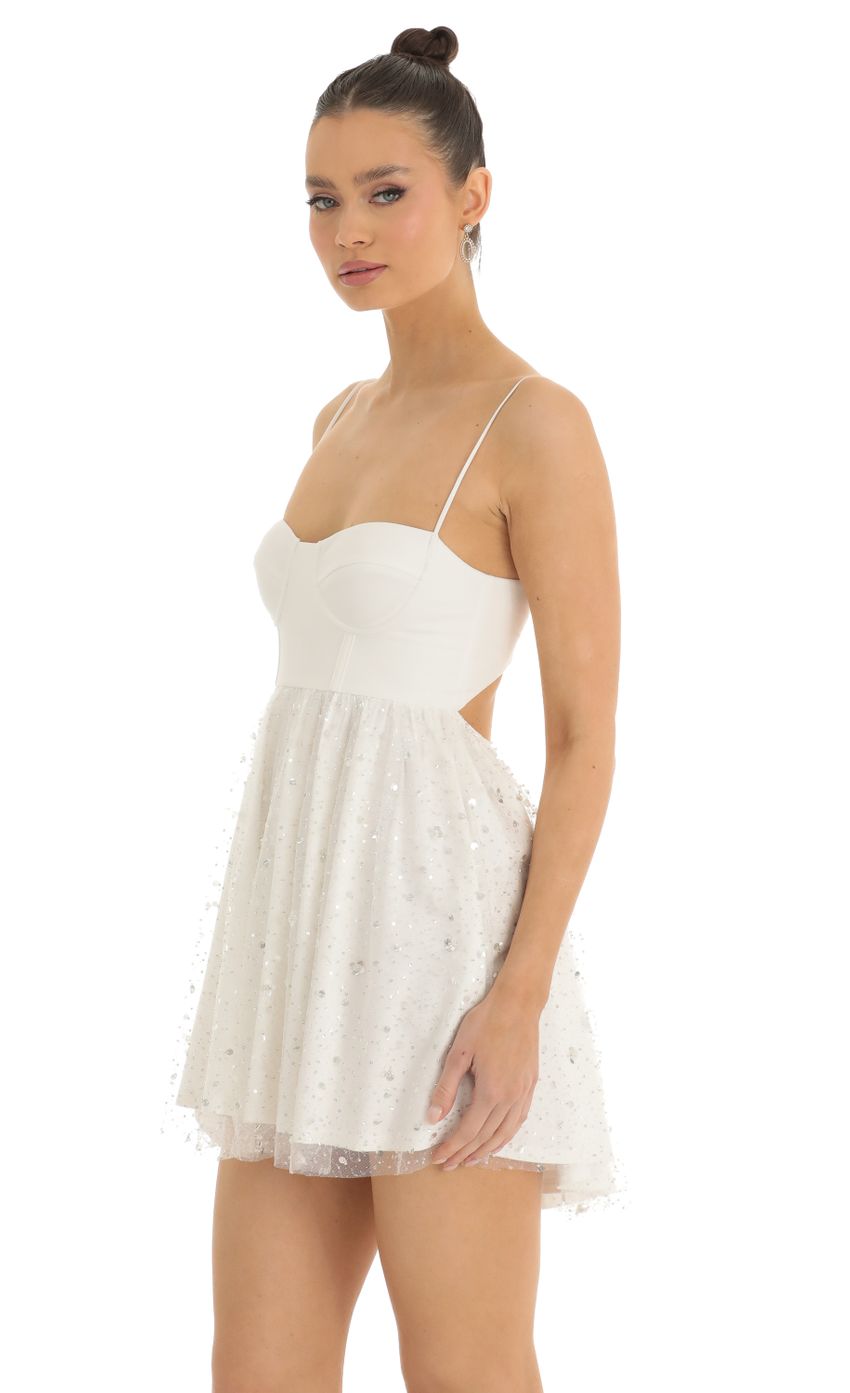 Picture Esti Sequin Suede Bustier Dress in White. Source: https://media.lucyinthesky.com/data/Jan23/850xAUTO/8b098c45-26b2-4eaa-8def-3cd47d7baba3.jpg