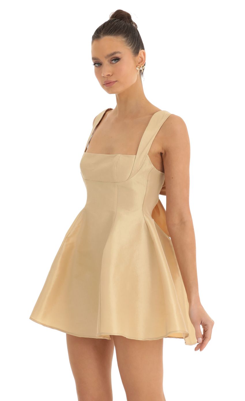 Foxie Fit And Flare Dress In Champagne Lucy In The Sky 9042