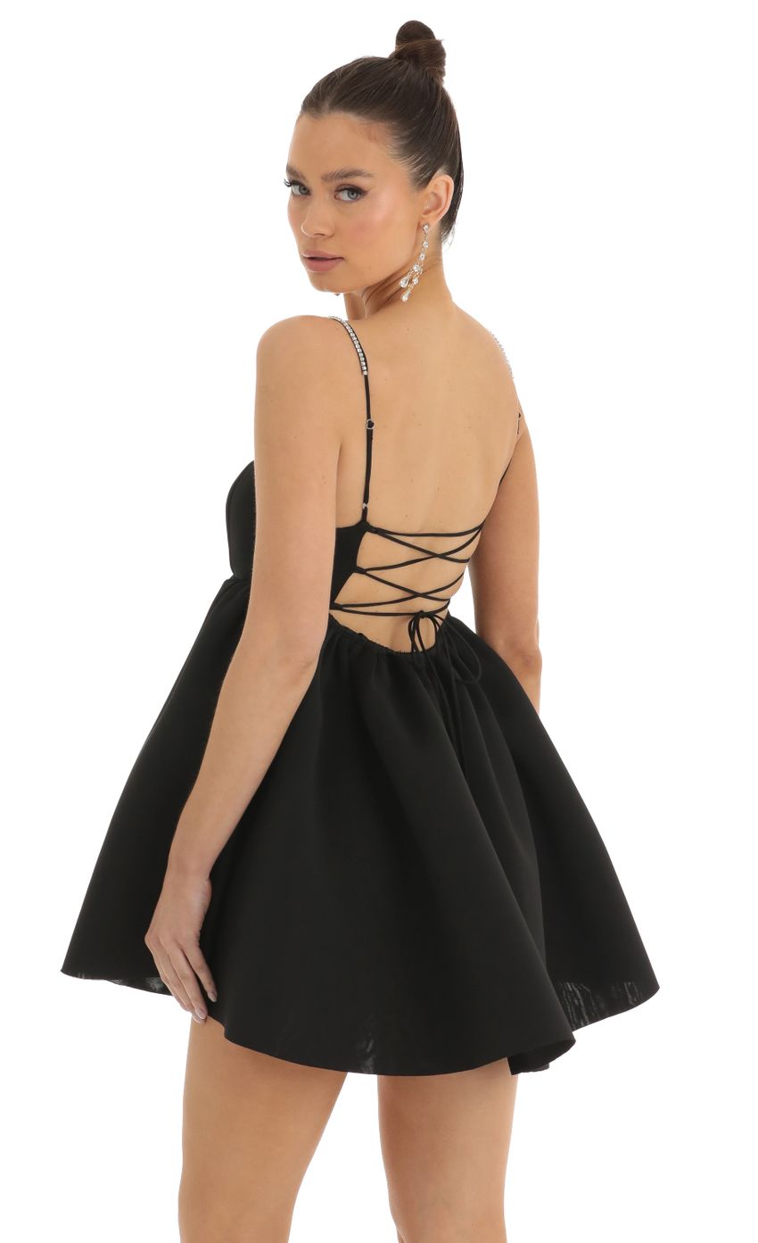 Picture Coco Rhinestone Strap Baby Doll in Black. Source: https://media.lucyinthesky.com/data/Jan23/850xAUTO/90666402-a679-4e34-9889-ea5151e09d2d.jpg