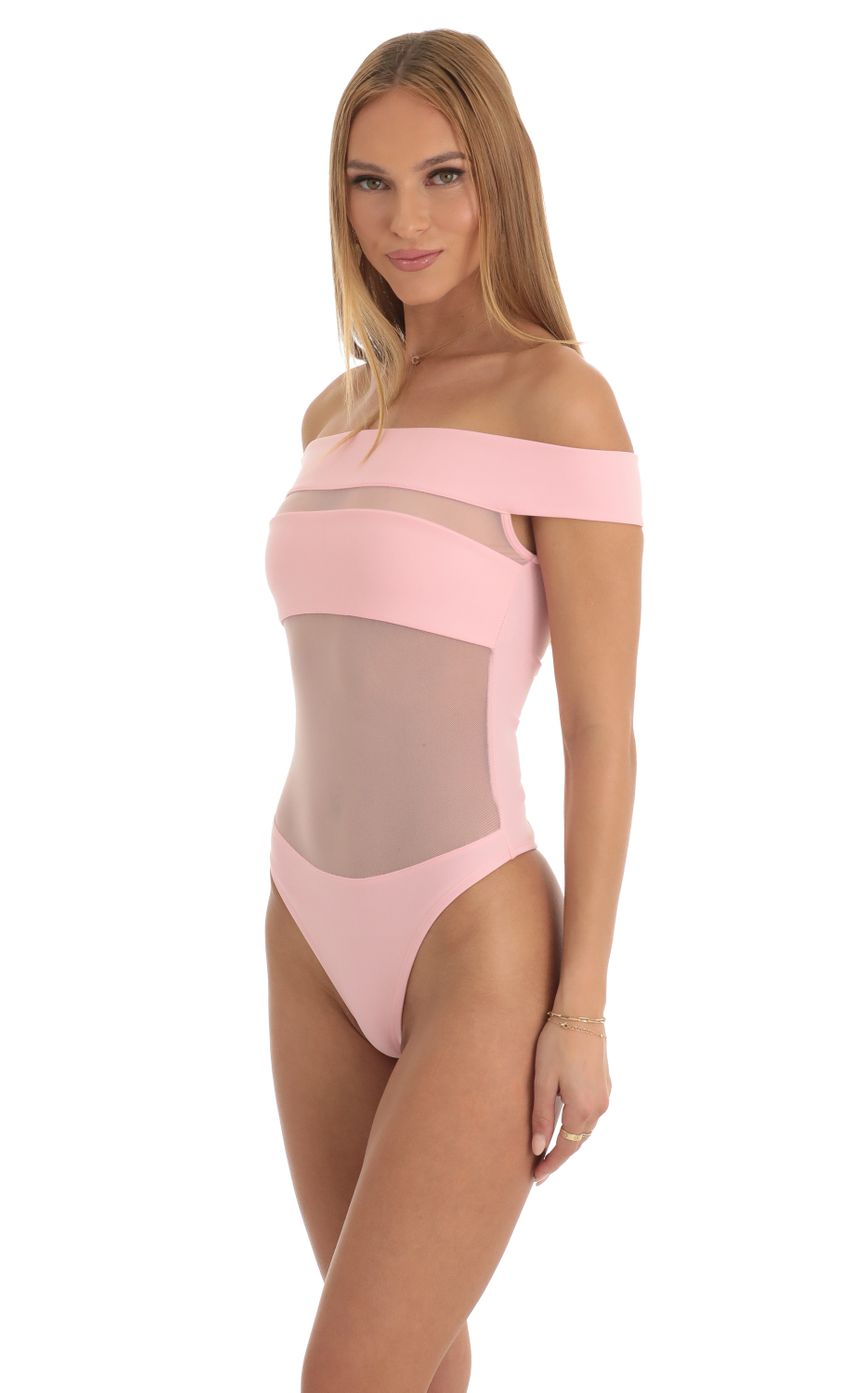 Picture Clarisse Mesh Illusion Bodysuit in Pink. Source: https://media.lucyinthesky.com/data/Jan23/850xAUTO/b44c909a-de83-43ff-b846-ea13ec9c5d02.jpg