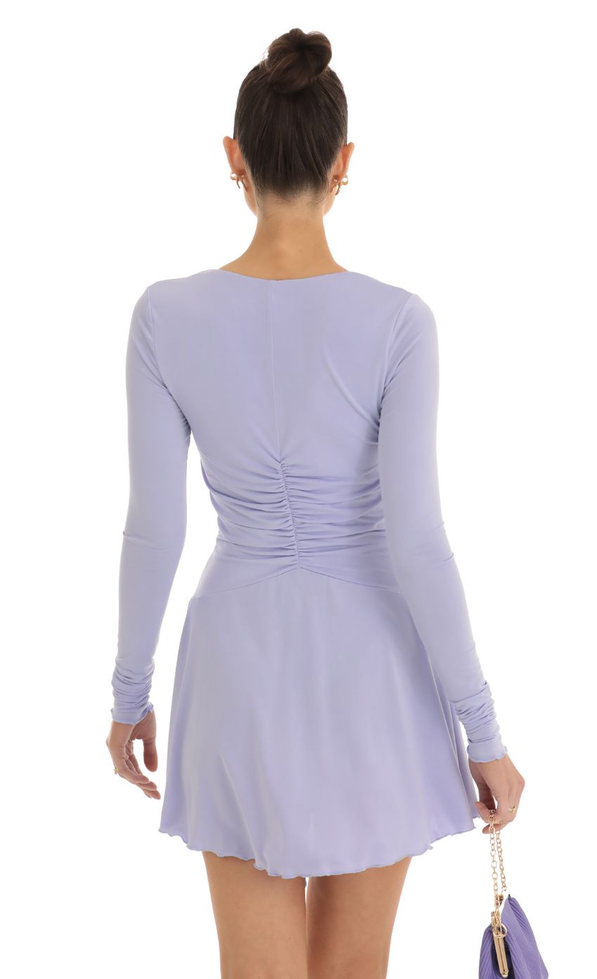 Picture Giva Ruched Sweetheart Neck Dress in Purple. Source: https://media.lucyinthesky.com/data/Jan23/850xAUTO/baf52108-e1e3-44ad-8cec-4c943b0d4230.jpg