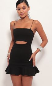 Picture thumb Reilly Cutout Ruffle Dress in Black. Source: https://media.lucyinthesky.com/data/Jul19_1/170xAUTO/781A8312.JPG