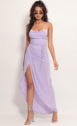 Picture Chiffon Luxe Maxi Dress in Lavender. Source: https://media.lucyinthesky.com/data/Jul19_2/150xAUTO/781A4774.JPG