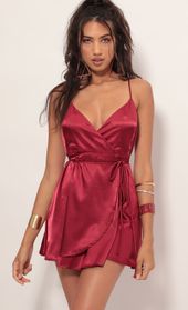 Picture thumb Charlotte Satin A-Line Dress in Merlot. Source: https://media.lucyinthesky.com/data/Jul19_2/170xAUTO/781A3107.JPG