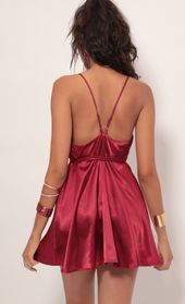 Picture thumb Charlotte Satin A-Line Dress in Merlot. Source: https://media.lucyinthesky.com/data/Jul19_2/170xAUTO/781A3123.JPG