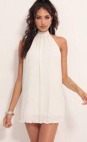 Picture thumb Midnight Satin Halter Dress in Ivory. Source: https://media.lucyinthesky.com/data/Jul19_2/170xAUTO/781A9438.JPG