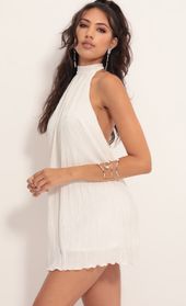 Picture thumb Midnight Satin Halter Dress in Ivory. Source: https://media.lucyinthesky.com/data/Jul19_2/170xAUTO/781A9449.JPG