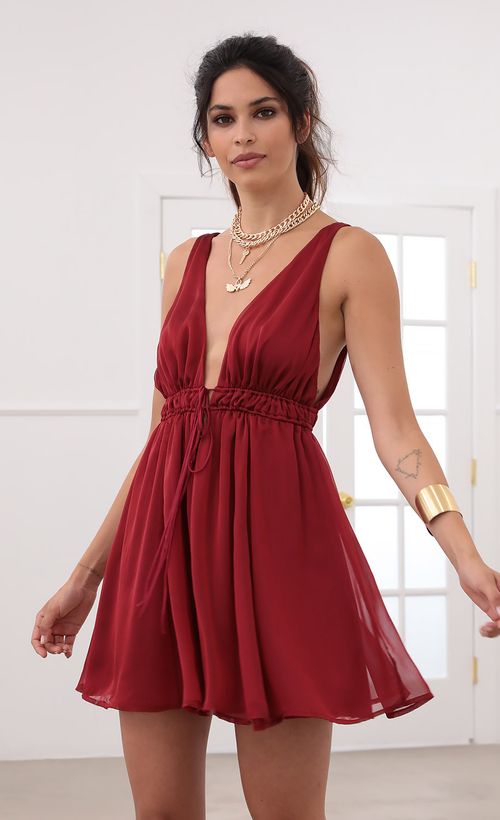 rustic red dress