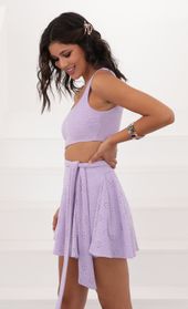 Picture thumb Amara Shoulder A-line Dress in Lilac Lace. Source: https://media.lucyinthesky.com/data/Jul20_2/170xAUTO/781A1082.JPG