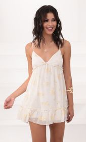 Picture thumb Rosa Day Dress in Ivory and Gold Detailing. Source: https://media.lucyinthesky.com/data/Jul20_2/170xAUTO/781A9138.JPG