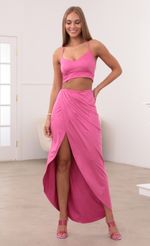 Picture Sicily Maxi Set in Hot Pink Suede. Source: https://media.lucyinthesky.com/data/Jul21_1/150xAUTO/1V9A3889.JPG