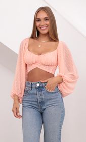 Picture thumb Sadie Chiffon Top in Peach. Source: https://media.lucyinthesky.com/data/Jul21_1/170xAUTO/1V9A3413.JPG