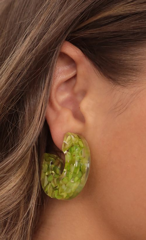 Picture Lila Acrylic Chunky Hoops in Green. Source: https://media.lucyinthesky.com/data/Jul21_1/500xAUTO/AT2A1999.JPG
