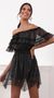 Picture Elliana Strapless Chiffon Dress in Black Sparkle. Source: https://media.lucyinthesky.com/data/Jul21_1/50x90/1V9A0029.JPG