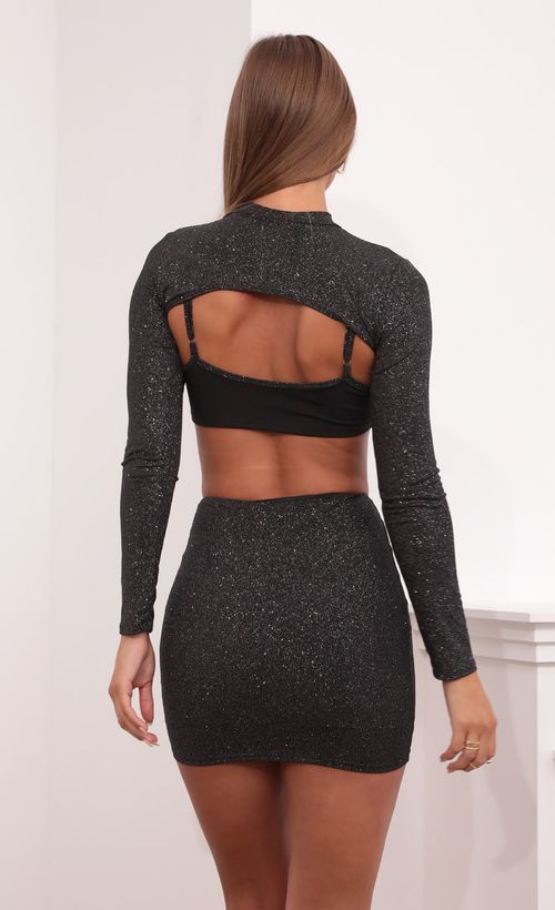 Picture Alivia Two Piece Set in Black Sparkle. Source: https://media.lucyinthesky.com/data/Jul21_2/500xAUTO/1V9A2575.JPG