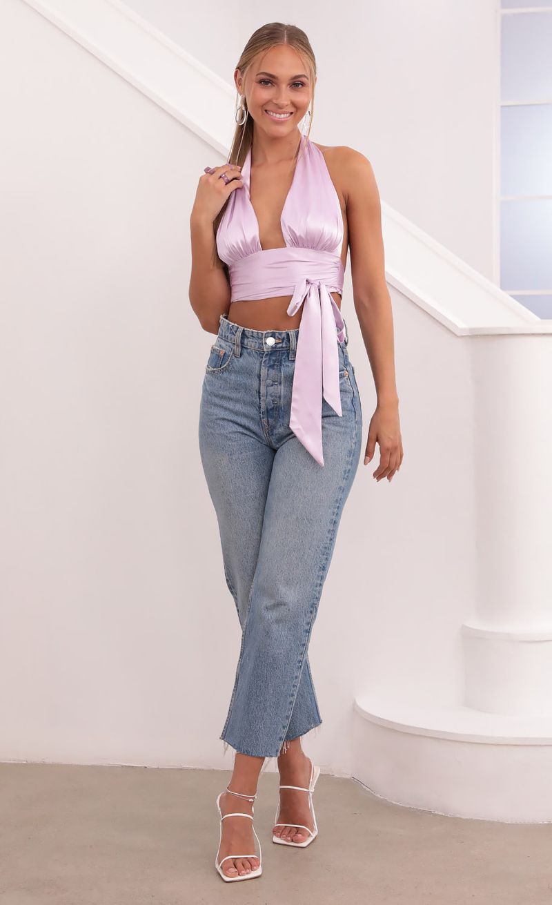 Picture Rowan Satin Top In Lilac. Source: https://media.lucyinthesky.com/data/Jul21_2/800xAUTO/1V9A3120.JPG