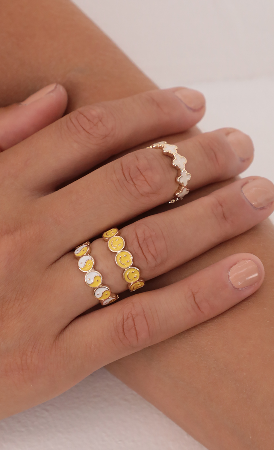 Good Times Trio Ring Set in Yellow