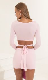 Picture thumb Arlene Long Sleeve Two Piece Skirt Set in Pink. Source: https://media.lucyinthesky.com/data/Jul22/170xAUTO/248a3f9e-ce4b-4e31-9494-f51bb6144687.jpg