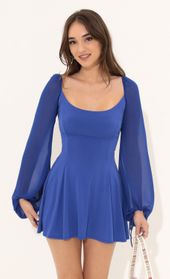 Picture thumb Mehi Chiffon Puff Sleeve Dress in Blue . Source: https://media.lucyinthesky.com/data/Jul22/170xAUTO/371f958f-e112-4b57-a482-2987ef786950.jpg