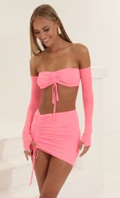 Picture thumb Jodie Mesh Two Piece Skirt Set in Pink. Source: https://media.lucyinthesky.com/data/Jul22/170xAUTO/459256fb-a6a8-442a-8606-1b2027a08c54.jpg