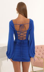 Picture thumb Jacky Long Sleeve Corset Dress in Blue. Source: https://media.lucyinthesky.com/data/Jul22/170xAUTO/7075efca-aaea-4f28-b6a3-d54f4ecbac8f.jpg