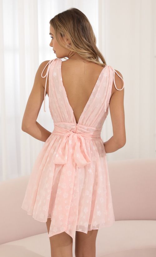 Picture Ysabel Chiffon Floral Dress in Pink. Source: https://media.lucyinthesky.com/data/Jul22/500xAUTO/43caf9bc-81c7-452e-bce1-d1aac2395cbe.jpg
