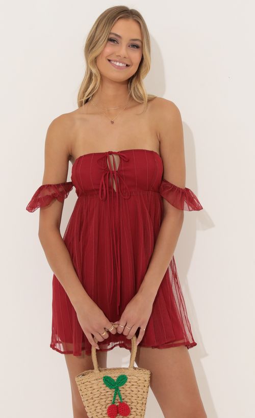 Picture Daniella Striped Tulle Baby Doll Dress in Red . Source: https://media.lucyinthesky.com/data/Jul22/500xAUTO/c70067d3-d31d-4af9-9ceb-d7440f2494e4.jpg