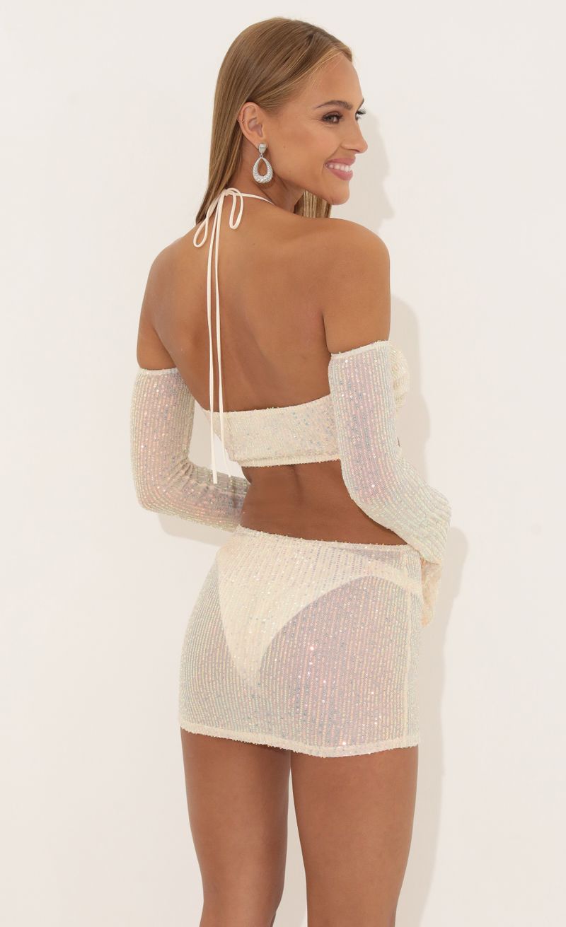 Picture Eilish Mesh Sequin Three Piece Set in Gold. Source: https://media.lucyinthesky.com/data/Jul22/800xAUTO/cb1cbc55-cef1-4a09-9918-023aa07b833a.jpg
