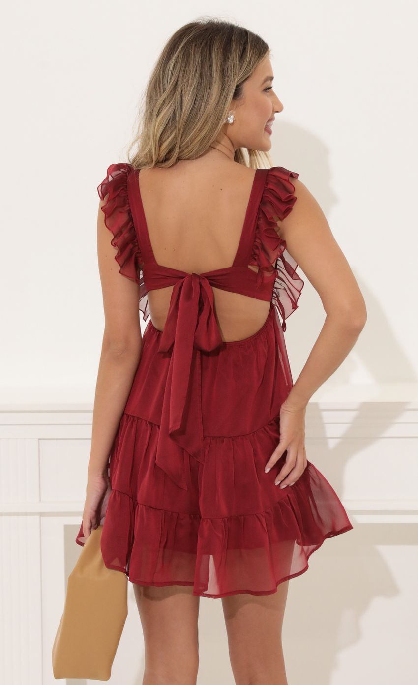 Picture Gisela Chiffon Baby Doll Ruffle Dress in Red. Source: https://media.lucyinthesky.com/data/Jul22/850xAUTO/28e98602-dff3-42bb-84e4-250210694915.jpg