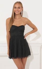 Picture thumb Julia Striped Tulle A-Line Dress in Black. Source: https://media.lucyinthesky.com/data/Jul22_1/170xAUTO/1V9A0462.JPG
