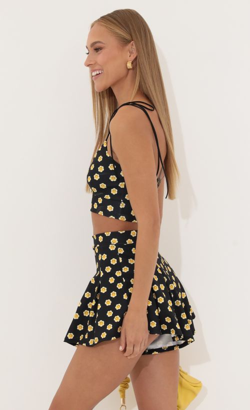 Picture Heather Crepe Smiley Two Piece Short Set in Black. Source: https://media.lucyinthesky.com/data/Jul22_1/500xAUTO/1V9A0142.JPG