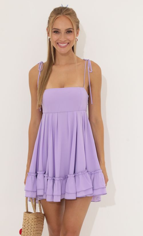 Picture Destiny Baby Doll Dress in Purple. Source: https://media.lucyinthesky.com/data/Jul22_1/500xAUTO/1V9A8952.JPG