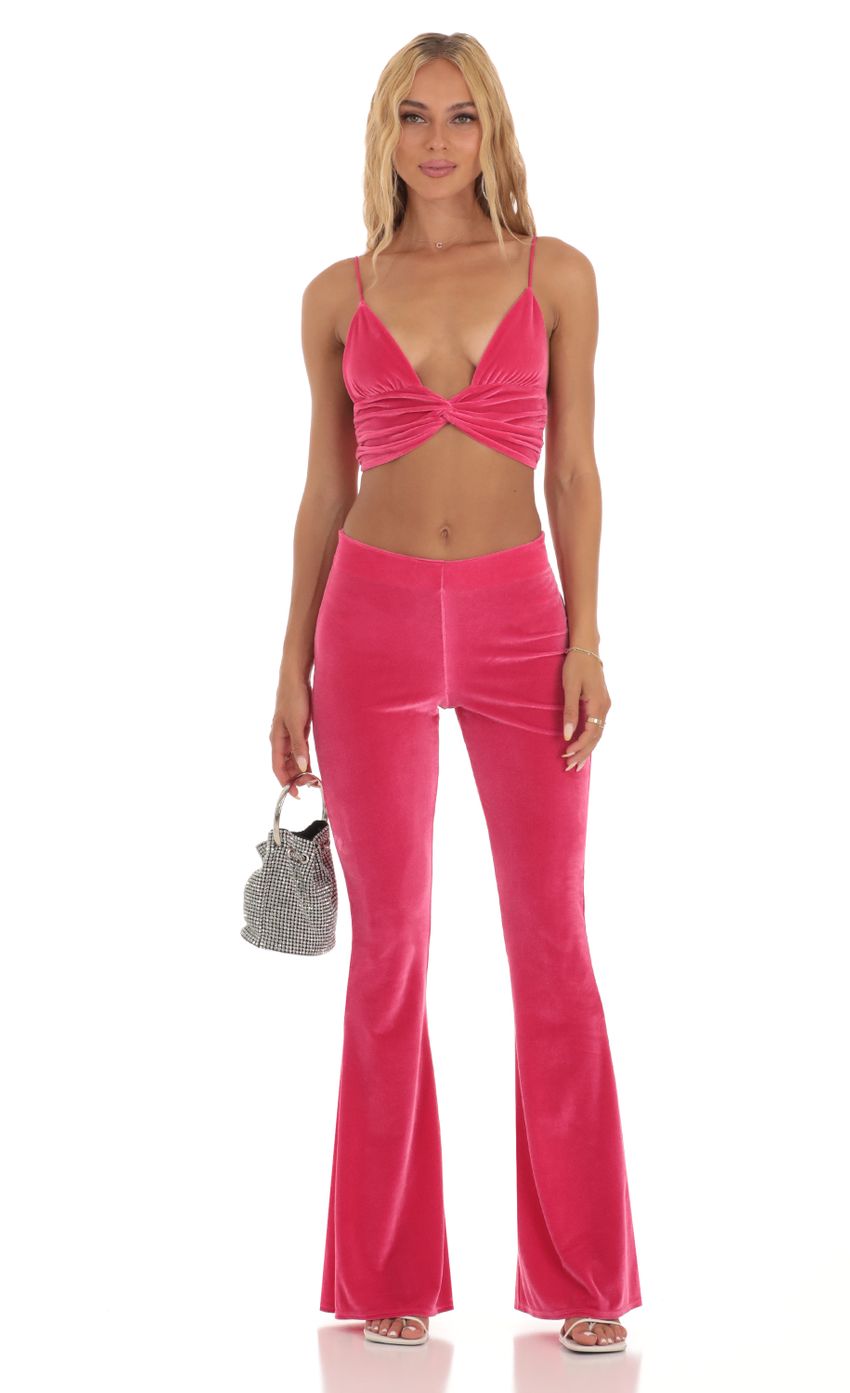 Picture Reagan Velvet Two Piece Set in Pink. Source: https://media.lucyinthesky.com/data/Jul23/850xAUTO/3cfb4eb1-6f9d-480b-a3b0-91f1baeb1095.jpg