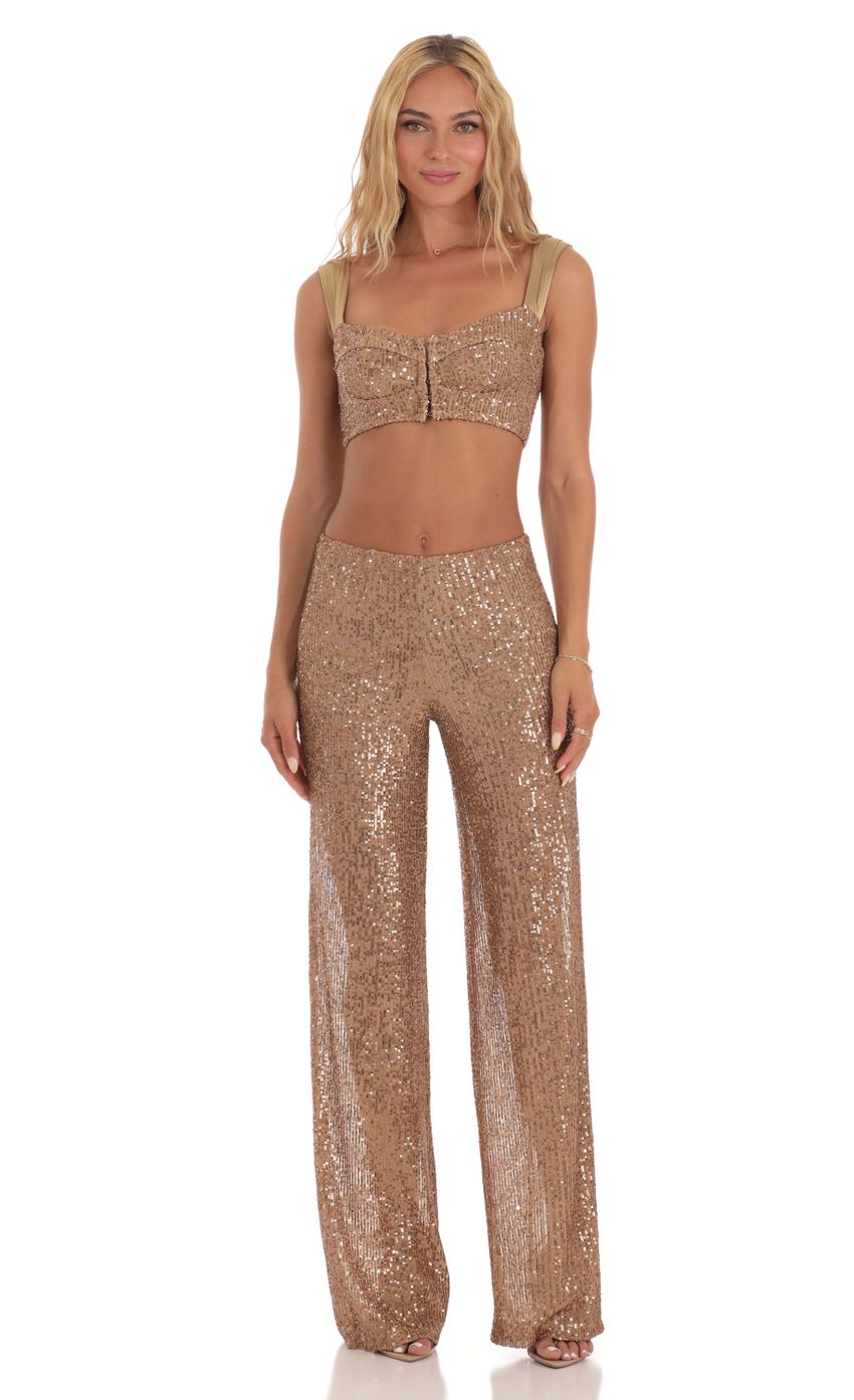 Picture Joss Sequin Two Piece Set in Gold. Source: https://media.lucyinthesky.com/data/Jul23/850xAUTO/424ee995-2791-47ae-8ccc-dc6e64c3b318.jpg