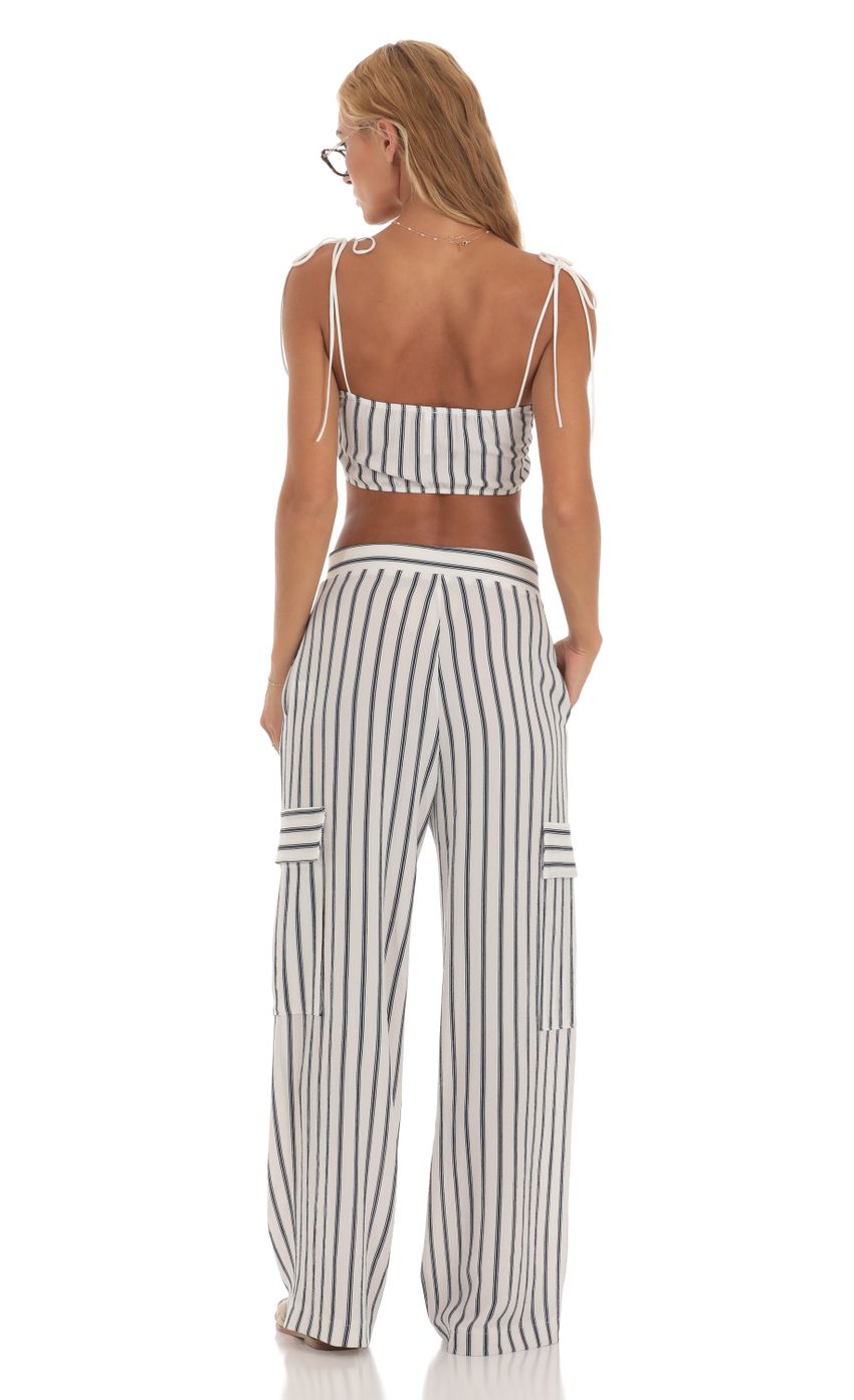 Picture Chara Striped Two Piece Set in Navy. Source: https://media.lucyinthesky.com/data/Jul23/850xAUTO/500d4547-a353-4e76-9488-1df8f83742d3.jpg