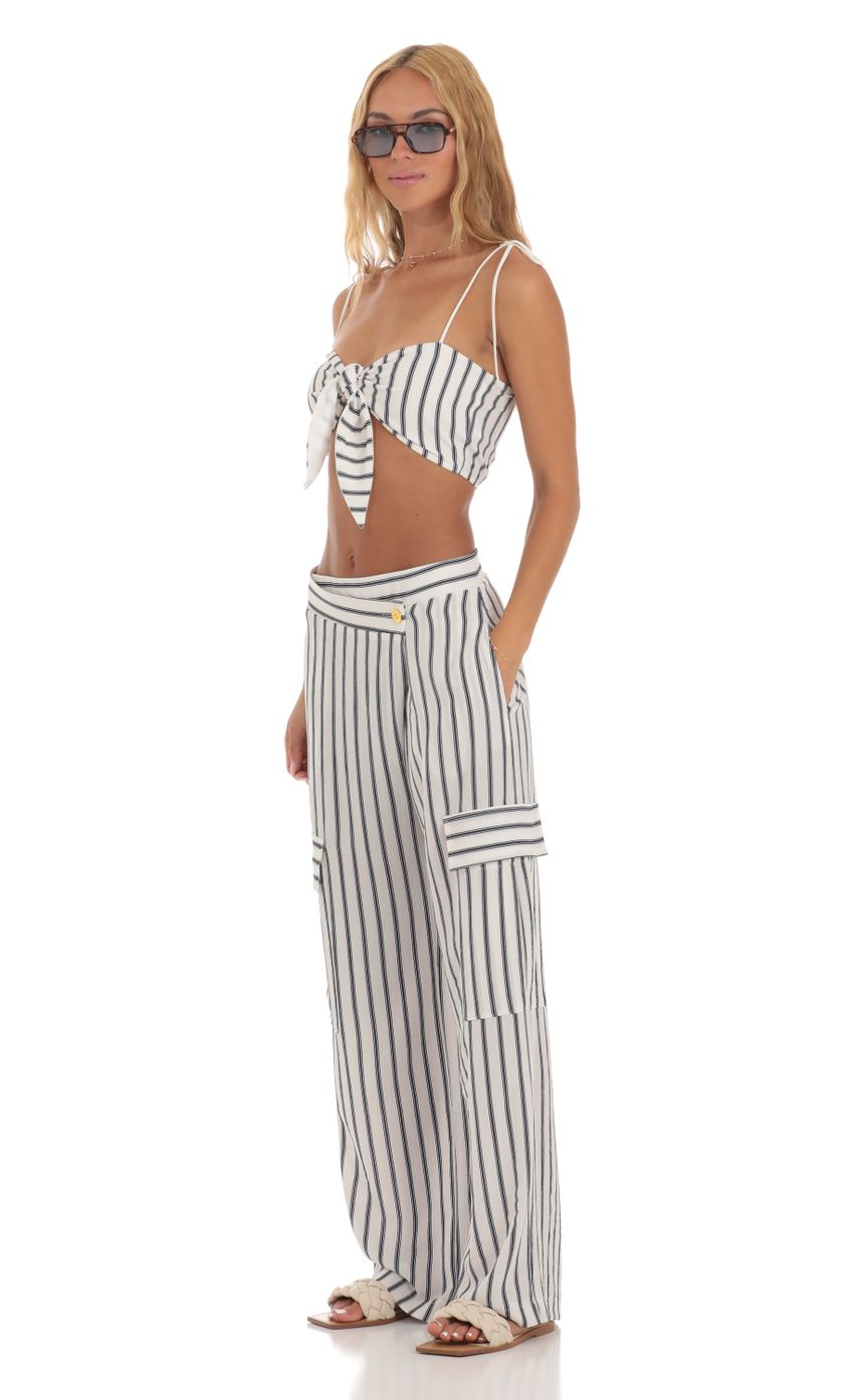Picture Chara Striped Two Piece Set in Navy. Source: https://media.lucyinthesky.com/data/Jul23/850xAUTO/5987c643-666f-459f-b221-1a84cf6aad06.jpg