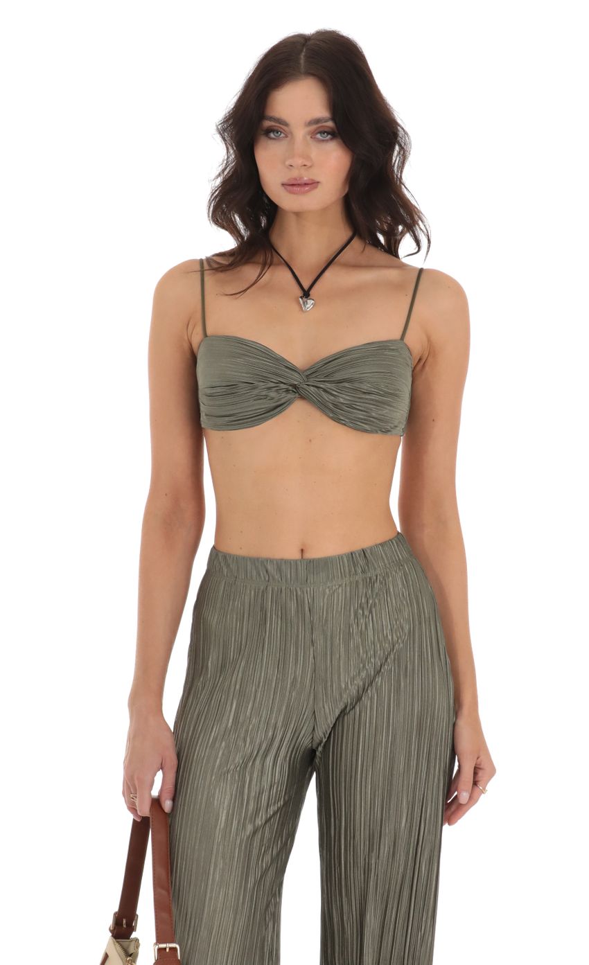 Picture Anis Pleated Two Piece Set in Green. Source: https://media.lucyinthesky.com/data/Jul23/850xAUTO/9242653a-5146-4e46-8b57-ca42a08662ff.jpg