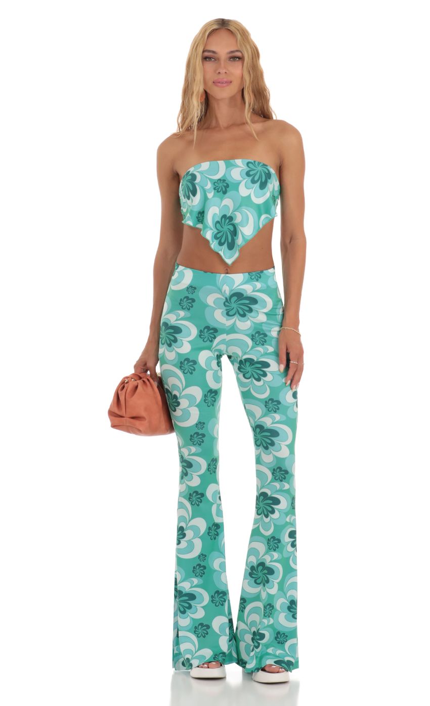 Oaklynn Floral Two Piece Set in Green LUCY IN THE SKY