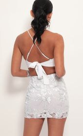 Picture thumb Chrisanne Lace Halter Set in White Silver. Source: https://media.lucyinthesky.com/data/Jun19_2/170xAUTO/781A8207.JPG