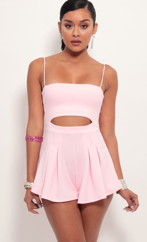 Rompers And Jumpsuits Juliana Cutout Romper In Light Pink