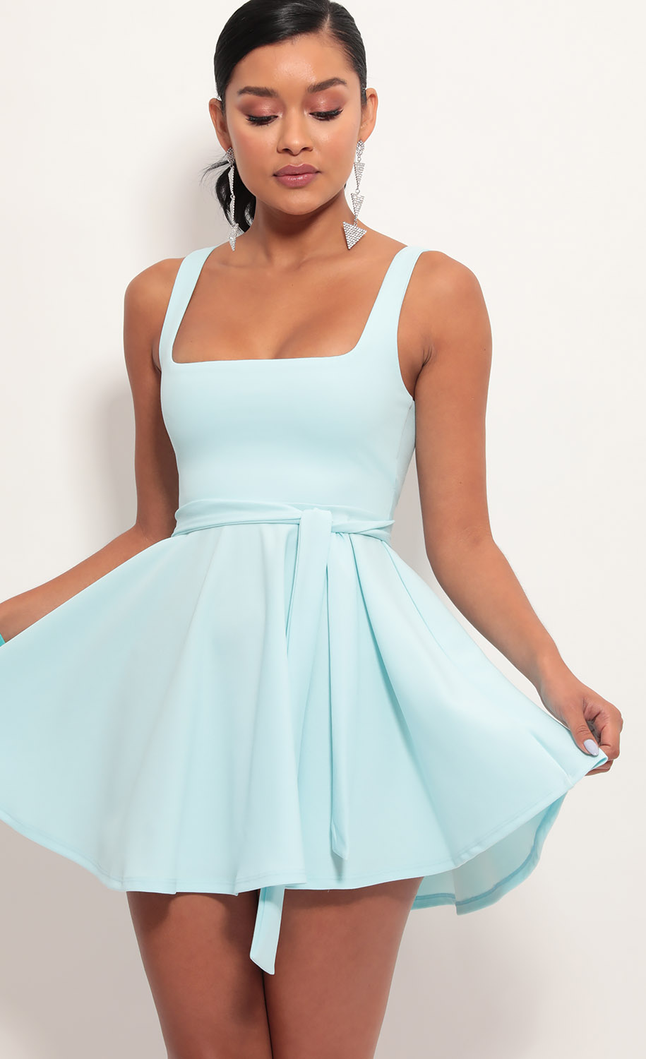 Party dresses > Key West A-line Dress in Aqua Blue