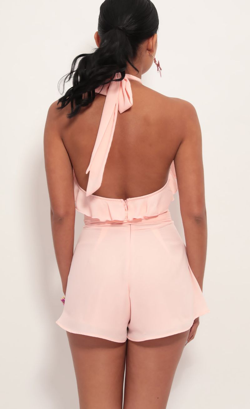 Picture Anabella Romper In Blush. Source: https://media.lucyinthesky.com/data/Jun19_2/800xAUTO/781A6866.JPG