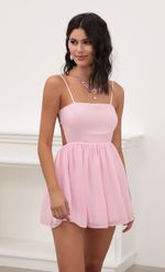 Picture Janey Chiffon A-line Dress in Hot Pink. Source: https://media.lucyinthesky.com/data/Jun20_1/150xAUTO/781A27752.JPG